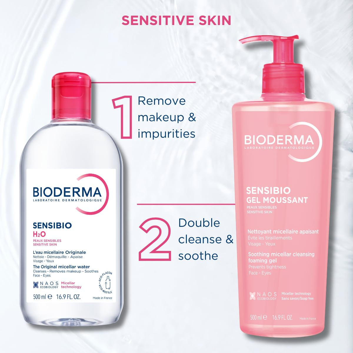 Sensibio Micellar Cleansing and Makeup Removing Foaming Gel for Sensitive Skin