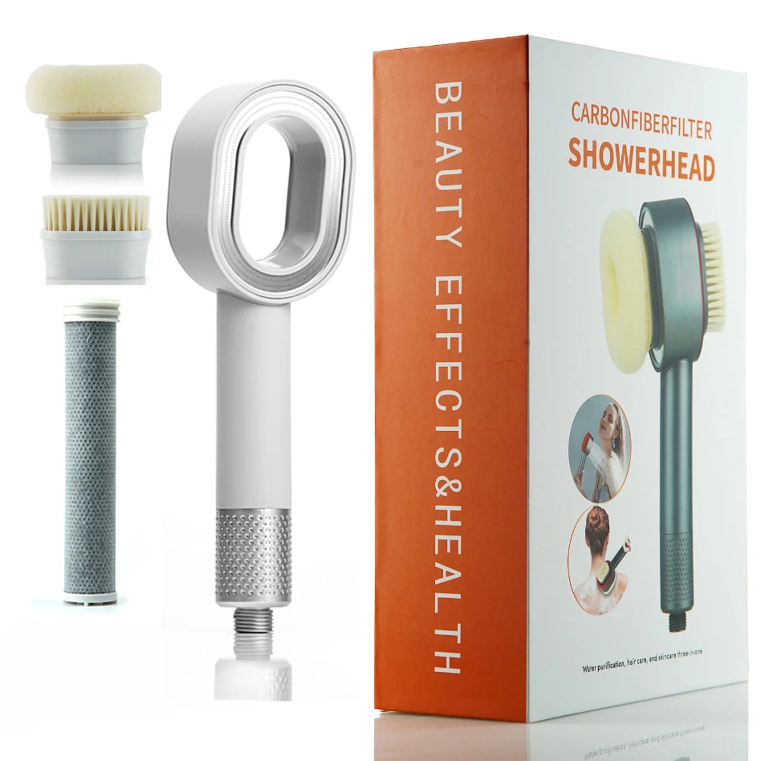 Aromatherapy Shower Head with Brush Head Massage