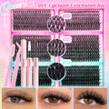 DIY Lash Extension Kit Clusters Individual Eyelashes Kit 9-16Mm with Bond and Seal Wispy Natural Mange Lashes