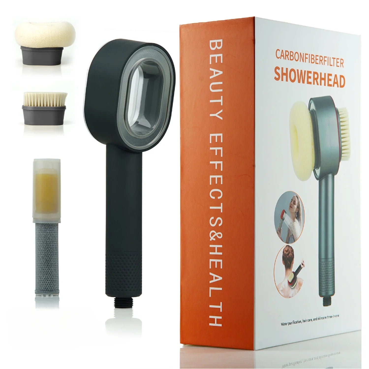 Aromatherapy Shower Head with Brush Head Massage